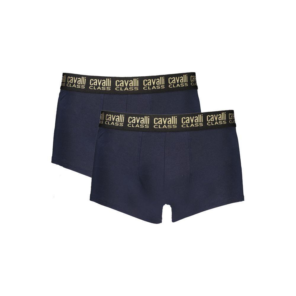 Cavalli Class Blue Cotton Men Boxer CA-32714-S