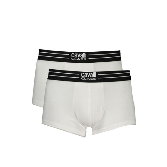 Cavalli Class White Cotton Men Boxer CA-32718-S