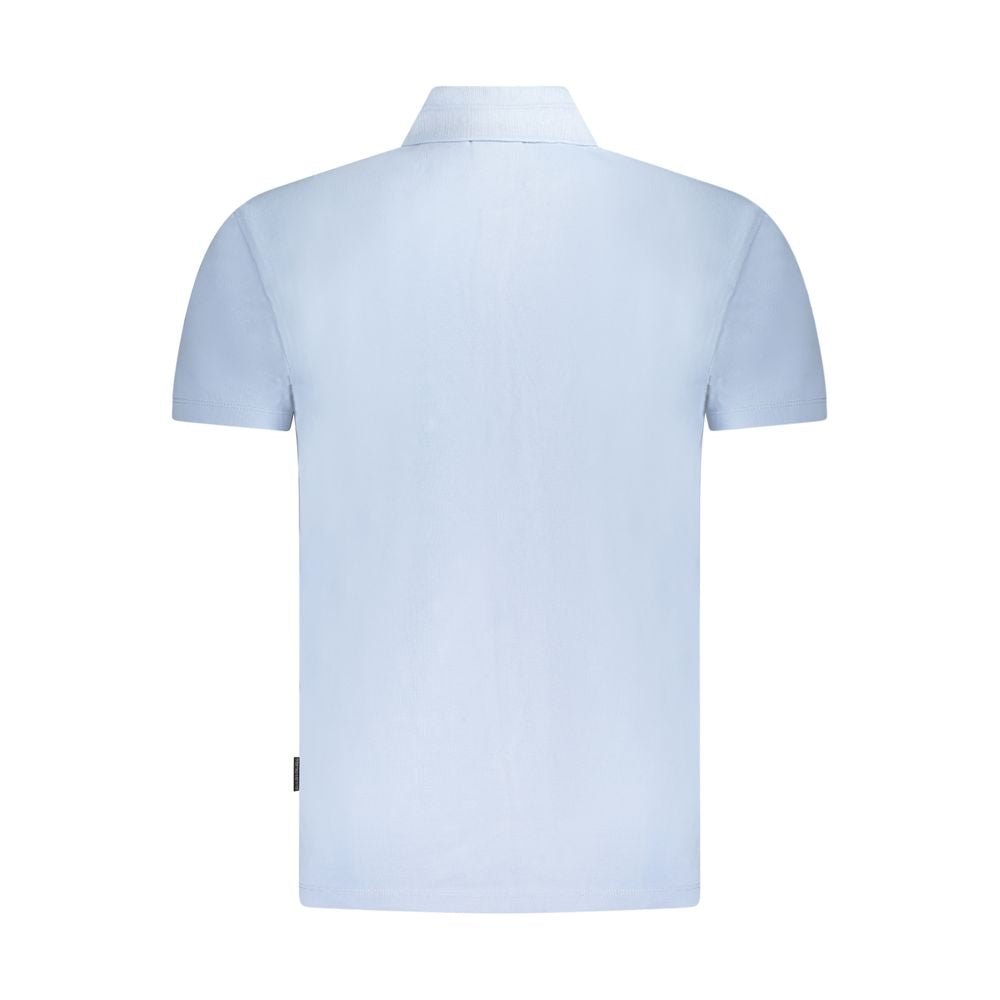 Napapijri Light Blue Cotton Men Polo Shirt NA-35712-S