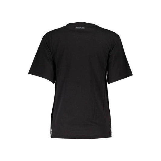 Cavalli Class Black Cotton Women Top CA-37070-XS