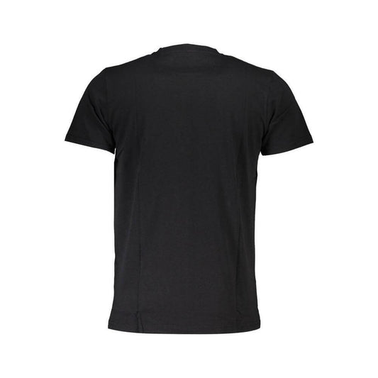 Cavalli Class Black Cotton Men T-Shirt CA-37793-XL