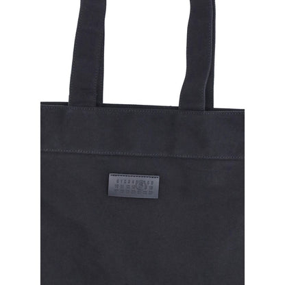 MM6 Black Cotton Shoulder Bag