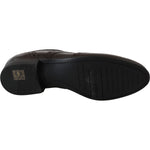 Dolce & Gabbana Elegant Brown Leather Oxford Flats Dolce & Gabbana Black