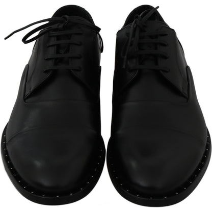 Dolce & Gabbana Black Leather Derby Formal Shoes 1728,67345645728,Black,Dolce & Gabbana,EU39/US6,Formal - Men - Shoes,Material: Leather,Men,Men - Shoes,New with tags,Oxfords and Derbies - Shoes,Shoes