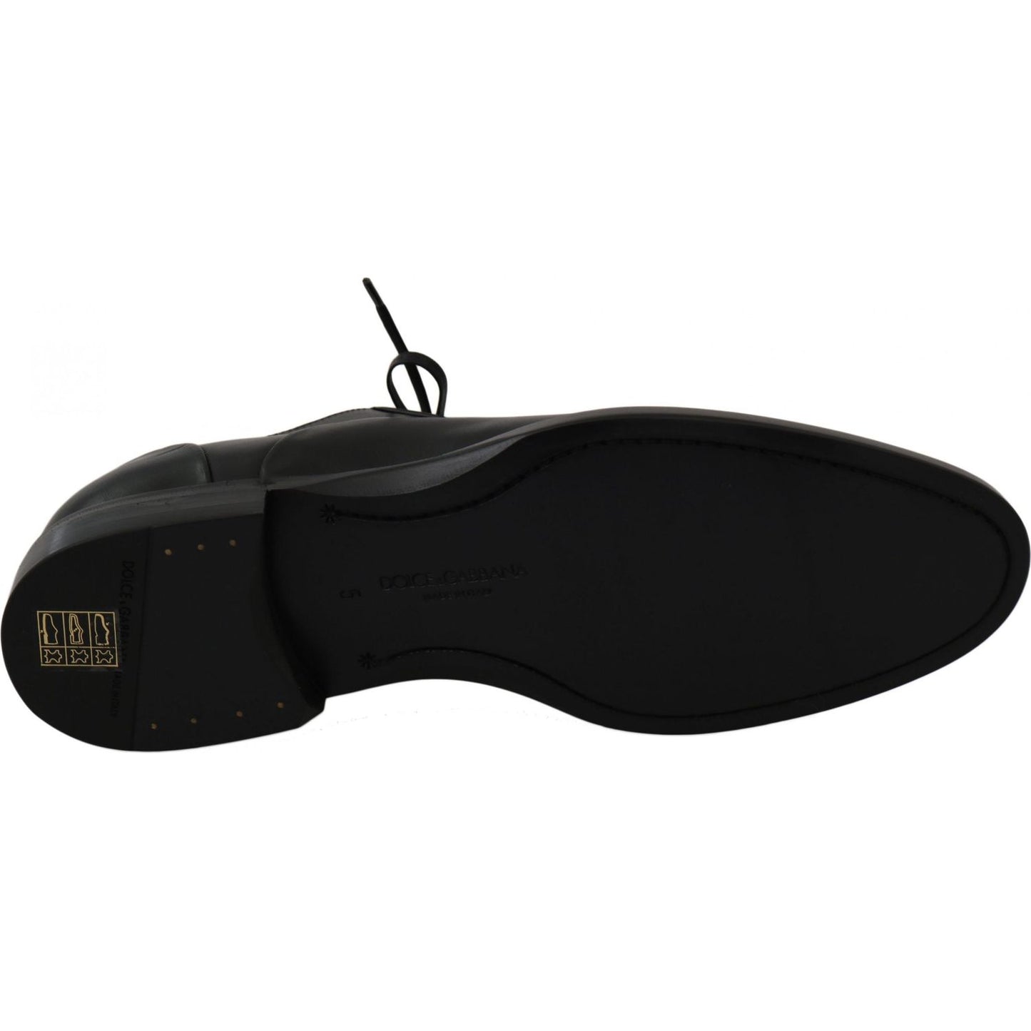 Dolce & Gabbana Black Leather Derby Formal Shoes 1728,67345645728,Black,Dolce & Gabbana,EU39/US6,Formal - Men - Shoes,Material: Leather,Men,Men - Shoes,New with tags,Oxfords and Derbies - Shoes,Shoes