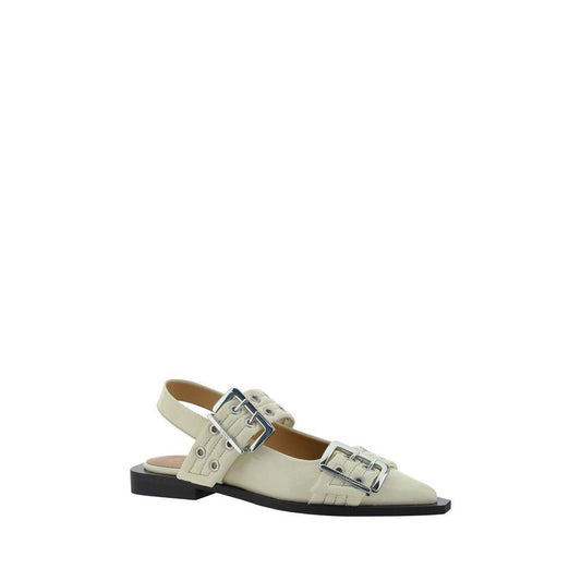 Ganni Feminine Buckle slingback Ballerinas