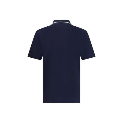 Ferragamo Blue Cotton Polo Shirt
