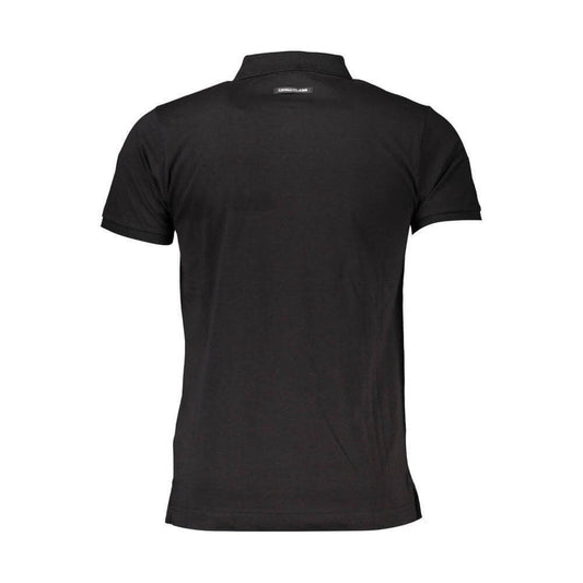 Cavalli Class Black Cotton Polo Shirt CA-37043-XL