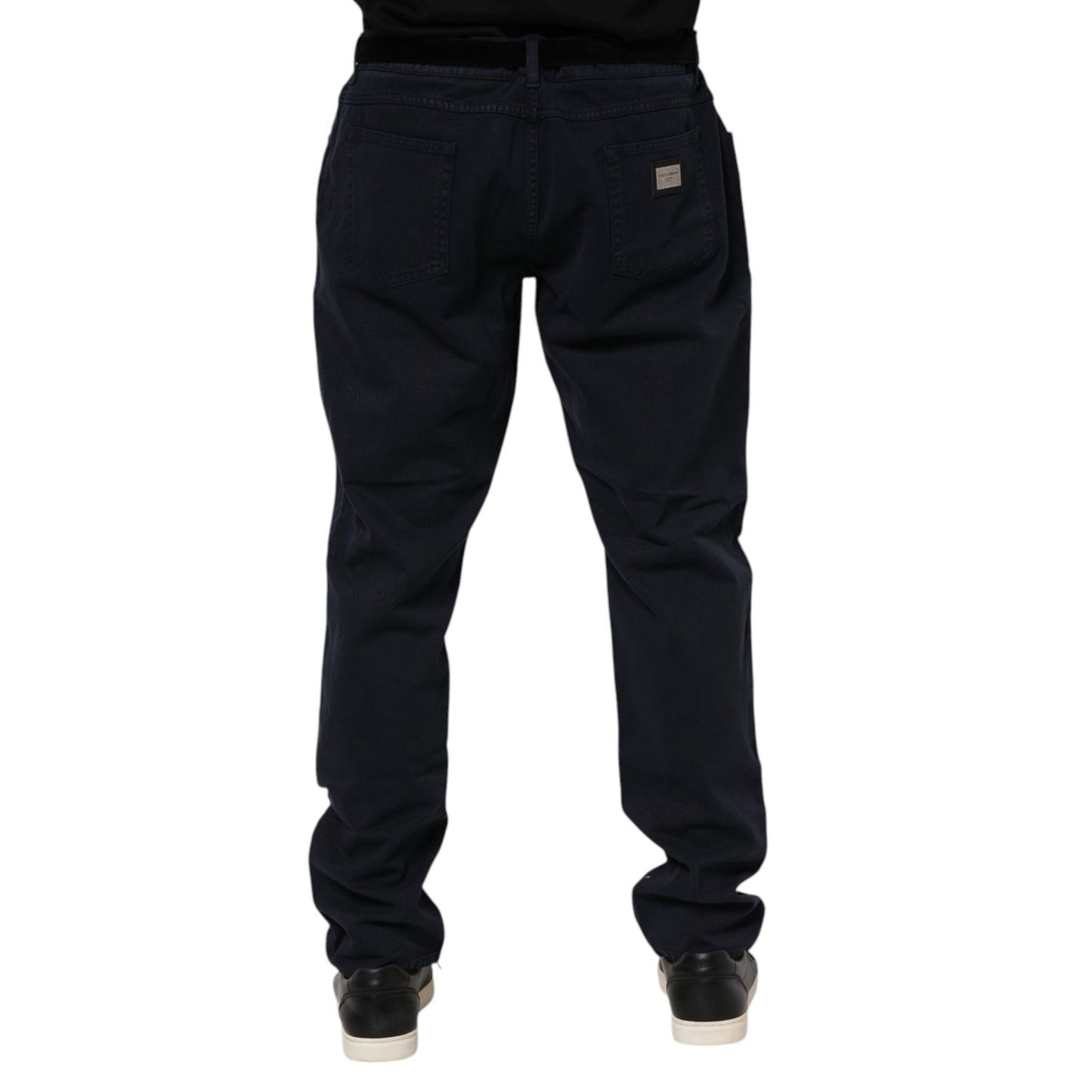 Dolce & Gabbana Black Cotton Tapered Denim Jeans