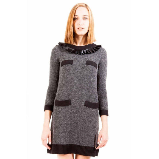 Love Moschino Gray Wool Dress LO-2447-42
