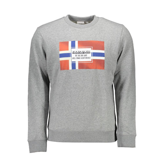 Napapijri Gray Cotton Sweater NA-3292-L