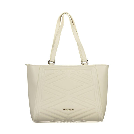 Valentino Beige Polyurethane Women's Bag with Adjustable Shoulder Strap