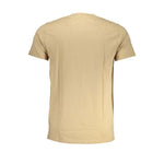 Cavalli Class Beige Cotton T-Shirt CA-28618-XXL