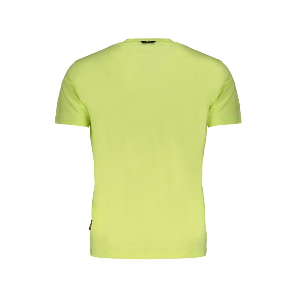 Napapijri Yellow Cotton T-Shirt NA-29531-XXL