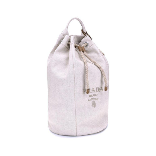 Prada Linen Bucket Bag PR2VY011VOOO2CX9F0018BB