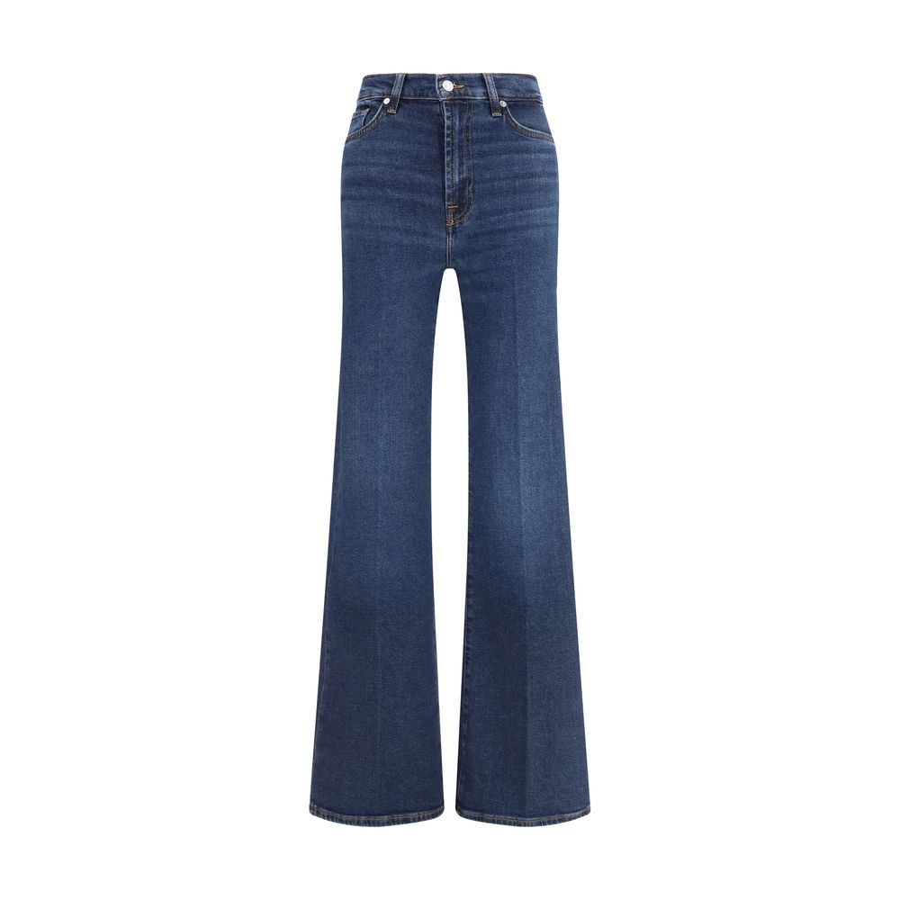 7FOR Blue Cotton Flared Jeans 1728,26,27,28,72470364320,7FOR,Blue,Clothing,Flared Jeans - Jeans Denim - Clothing,Jeans Denim - Clothing,New with tags,W25,W29,Women