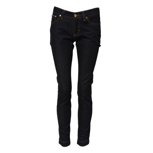 Dolce & Gabbana Blue Cotton PRETTY LowWaist Skinny Denim Jeans PAN75684-40