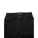 Dolce & Gabbana Black Cotton Logo Skinny Mid Waist Denim Jeans