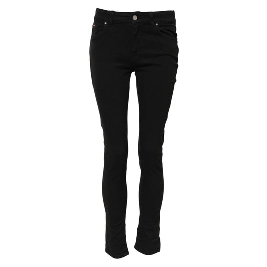 Dolce & Gabbana Black Cotton Skinny Mid Waist Denim Jeans PAN75952-38