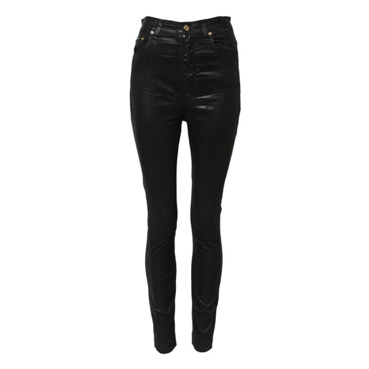 Dolce & Gabbana Black GRACE High Waist Skinny Denim Jeans PAN75962-38