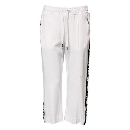 Dolce & Gabbana White Viscose Jogger Sweatpants Pants PAN76097-40
