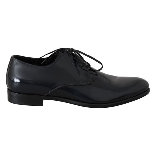 Dolce & Gabbana Blue Leather Polished Dress Derby Shoes 1728,67345645728,Blue,Dolce & Gabbana,EU39/US6,Formal - Men - Shoes,Material: 100% Leather polished,Men,Men - Shoes,New with tags,Oxfords and Derbies - Shoes,Shoes