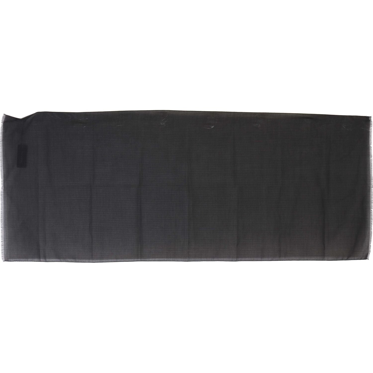 Dolce & Gabbana Gray 100% Wool Striped Pattern Wrap Scarf