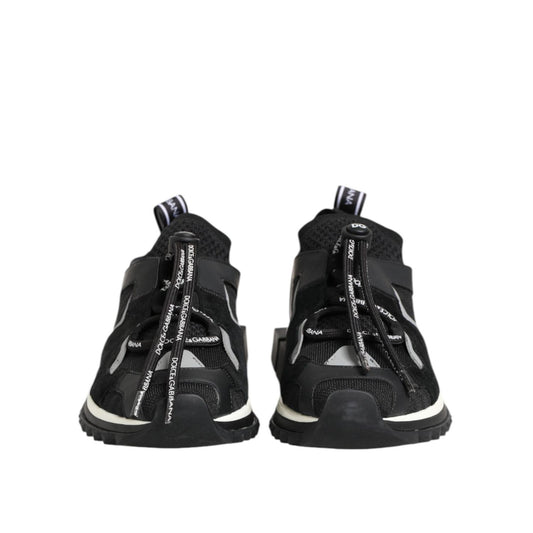 Dolce & Gabbana Black White Logo Sorrento Sneakers Shoes LA12704-39