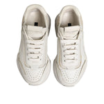 Dolce & Gabbana White DAYMASTER Calf Leather Sneakers Shoes LA12711-37