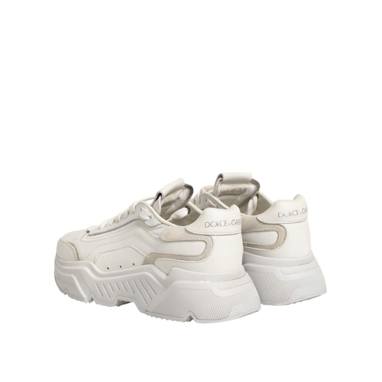 Dolce & Gabbana White DAYMASTER Calf Leather Sneakers Shoes LA12711-37