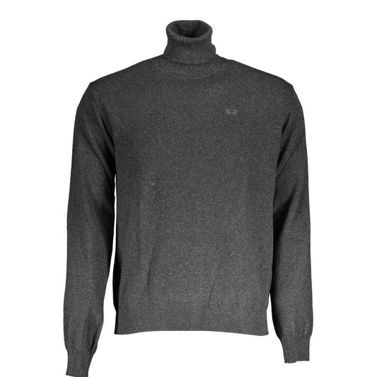 La Martina Gray Wool Sweater LA-17147-M