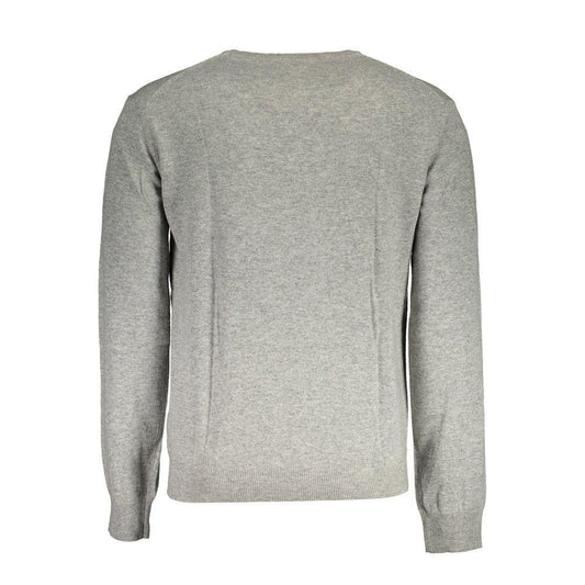 La Martina Gray Wool Sweater LA-17160-L