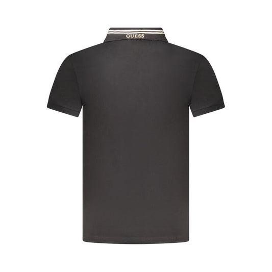 Guess Jeans Black Cotton Polo Shirt GU-39070-L