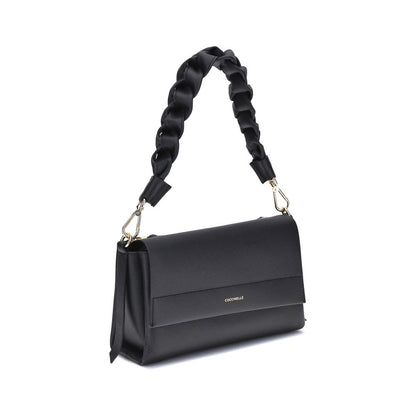 Coccinelle Black Calf Leather Bos Taurus Shoulder Bag