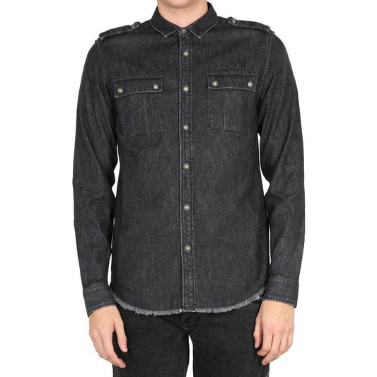 Balmain Cotton Denim Shirt BA-8736267272404-41