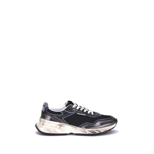 Dsquared² Black Calf Leather Bos Taurus Athletic Sneakers 1728,72470364320,Athletic - Sneakers - Shoes,Black,Dsquared²,EU40.5/US7.5,EU40/US7,EU41.5/US8.5,EU41/US8,EU44/US11,Men,New with tags,Shoes,Sneakers - Shoes