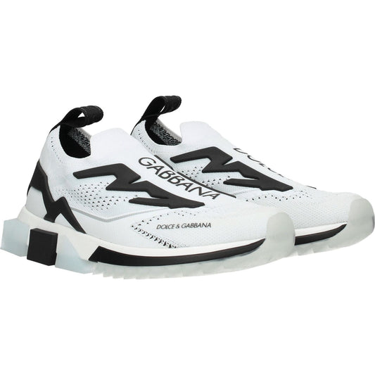 Dolce & Gabbana White Fabric Athletic Sneakers DO-8547144794377-EU35/US5