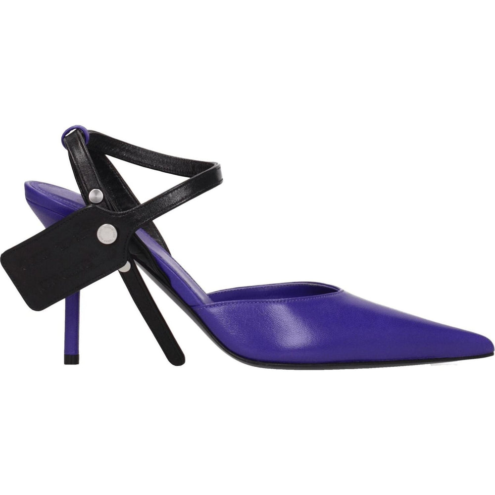 Off-White Purple Leather High Heel Pumps OF-8547284320521-EU35/US5