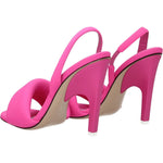 The Attico Pink Fabric Stiletto Heels Sandals TH-8547356147977-EU36/US6