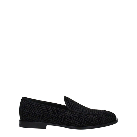 Dolce & Gabbana Black Velvet Slip-On Loafers 1728,75667636384,Black,Dolce & Gabbana,EU40/US7,EU41.5/US8.5,EU41/US8,EU42/US9,Loafers - Shoes,Men,New with tags,Shoes,Slip-On Loafers - Loafers - Shoes