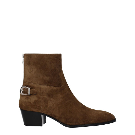 Celine Brown Leather Ankle Boots 1728,75667636384,Ankle - Boots - Shoes,Boots - Shoes,Brown,Celine,EU41.5/US8.5,EU42/US9,Men,New with tags,Shoes