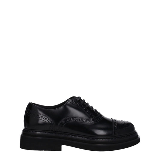 Dolce & Gabbana Black Leather Oxfords And Derbies 1728,75667636384,Black,Dolce & Gabbana,EU40/US7,Men,New with tags,Oxfords and Derbies - Shoes,Shoes