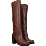Prada Brown Leather High Heel Boots PR-8547437248777-EU39/US9