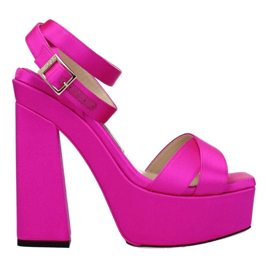 Jimmy Choo Pink Satin Platforms JI-8547462086921-EU36/US6