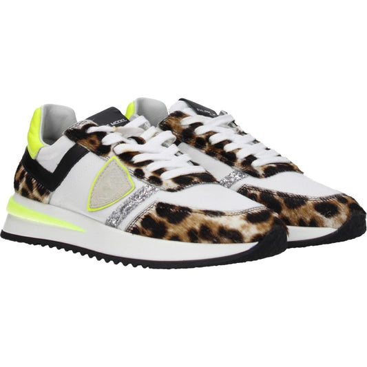 Philippe Model White Fabric Athletic Sneakers PH-8565904998665-EU36/US6