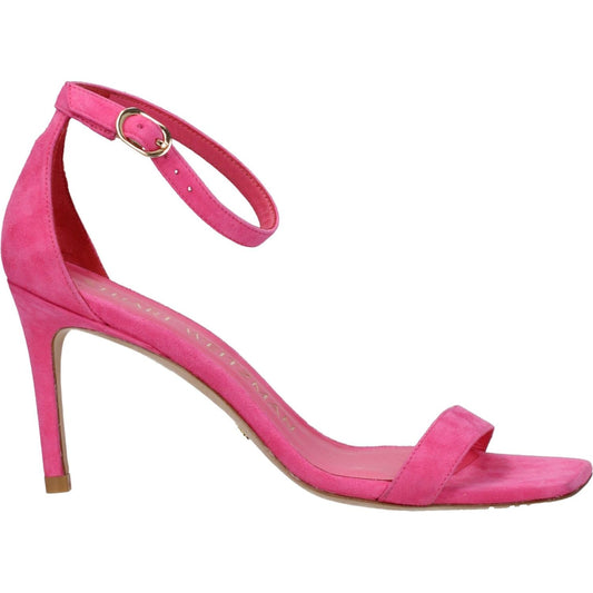 Stuart Weitzman Pink Leather Stiletto Heels Sandals ST-8586624794889-EU36/US6