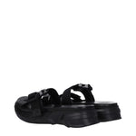 Givenchy Black Fabric Slippers Sandals