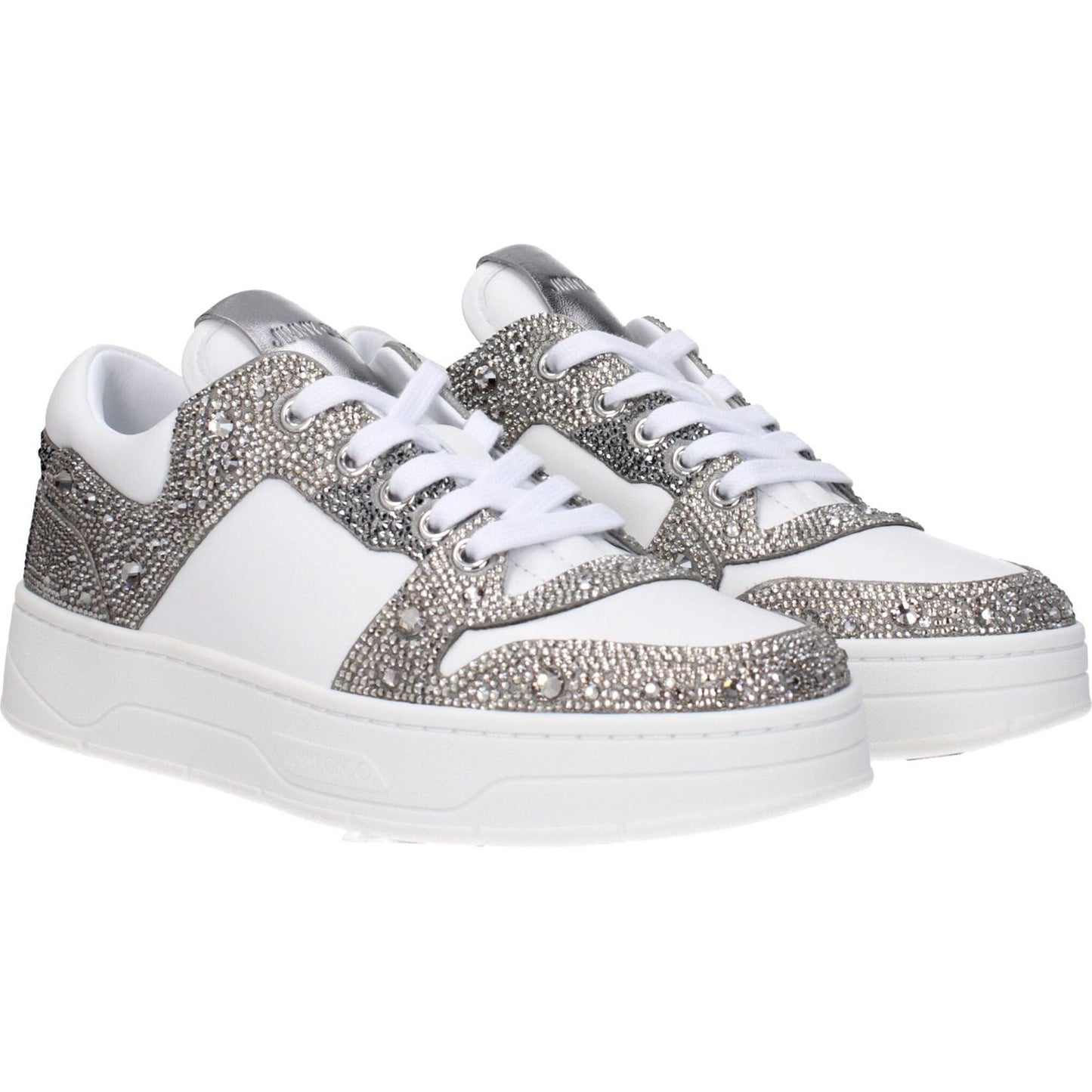 Jimmy Choo White Leather Chunky Sneakers JI-8613470535945-EU35/US5