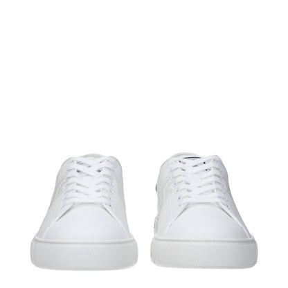 Versace White Leather Low Top Sneakers