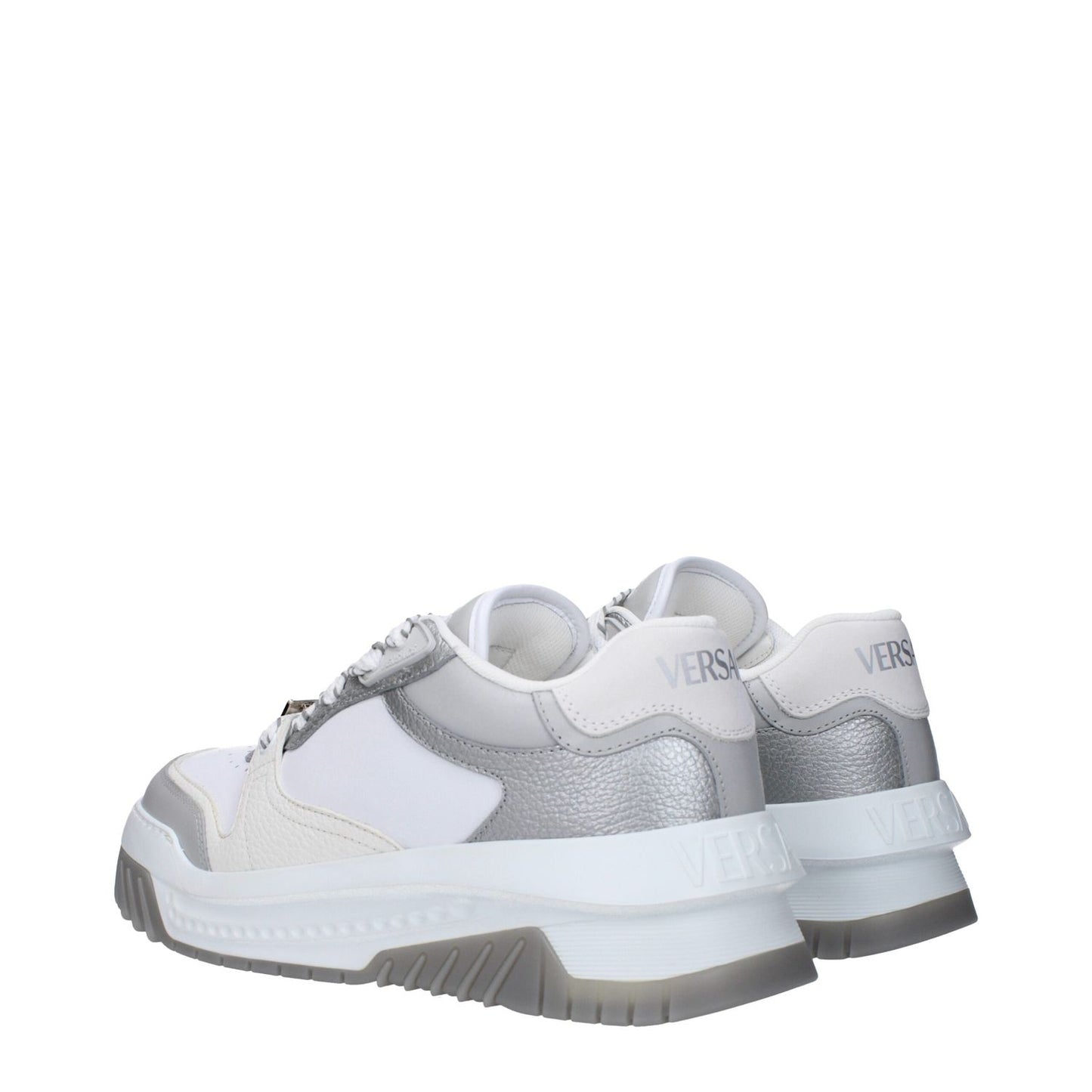 Versace White Leather Chunky Sneakers